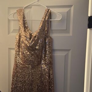Revelry Gold Sequin Maxi Dress